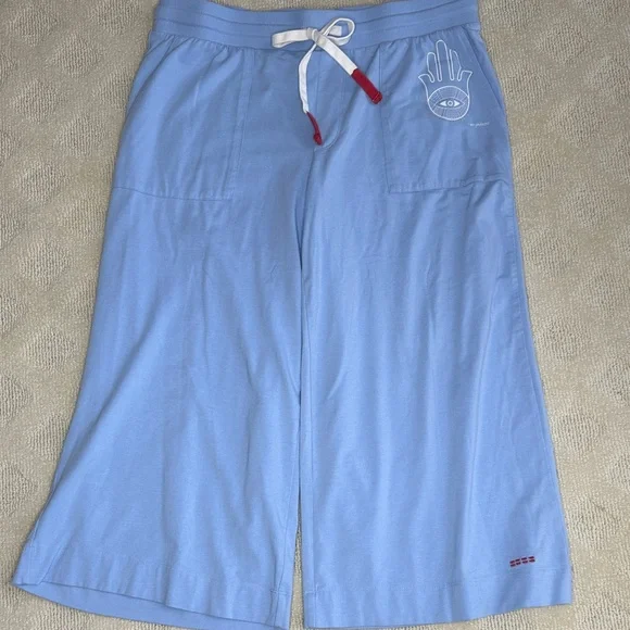 Peace Love World Love 2 Love Light Regular Crop Pant - Blue - Picture 1 of 12